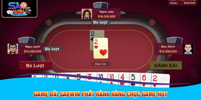 Game bài SAOWIN phát hành hàng chục game hot